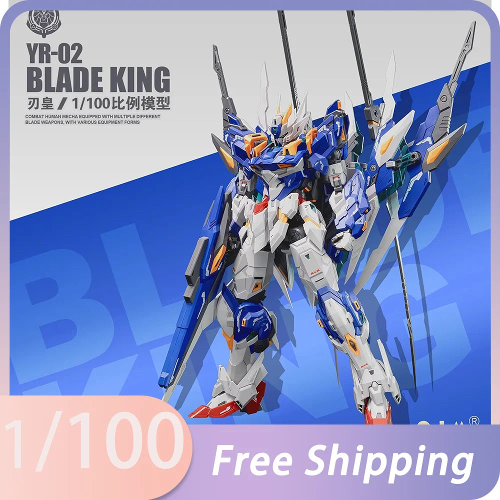 Snaa Blade King Yr-02 1/100 Mg 22cm Complete Full Body Skeleton And Water Sticker Action Character Assembly Model Toy