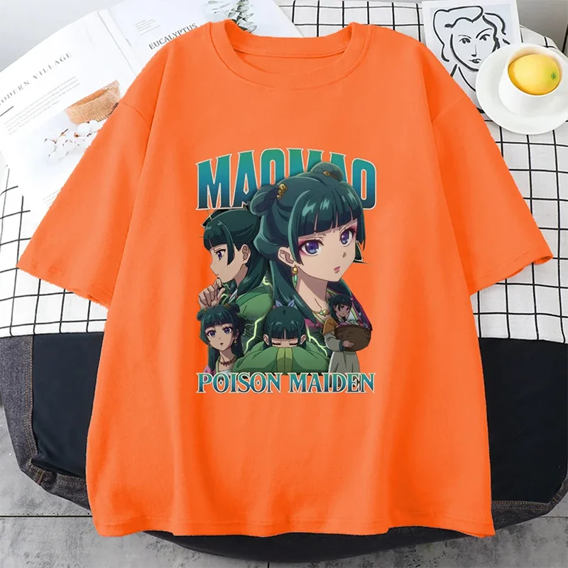 New The Apothecary Diaries Printed T-shirt Women's Personalized Summer Shirt Casual Anime Harajuku Women's Tops