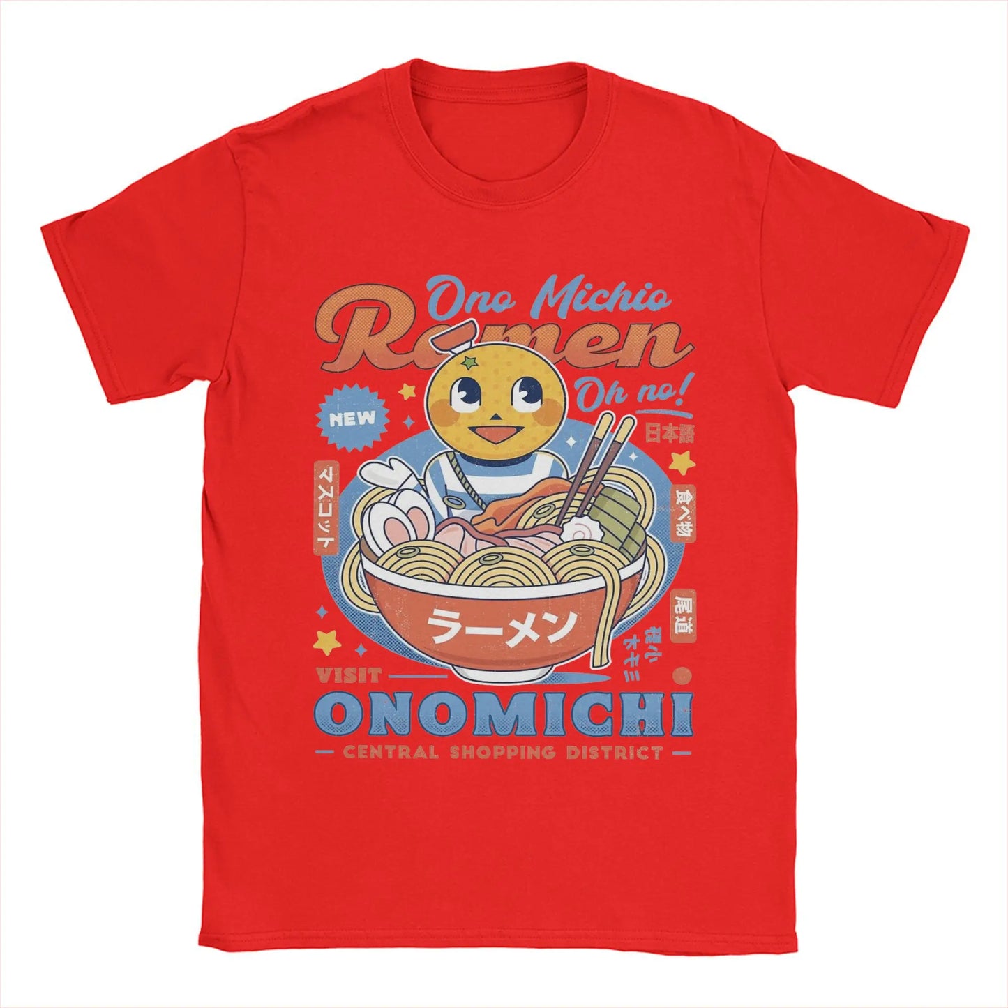 Ono Michio Ramen Yakuza T Shirt Men Pure Cotton Fun T-Shirts Crewneck  Tees Short Sleeve Clothes Gift