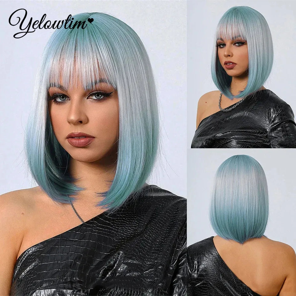 Synthetic Black Red Wig Ladies Middle Part Natural Large Waves Long Curly Hair Daily Cosplay High Temperature Silk Headgear