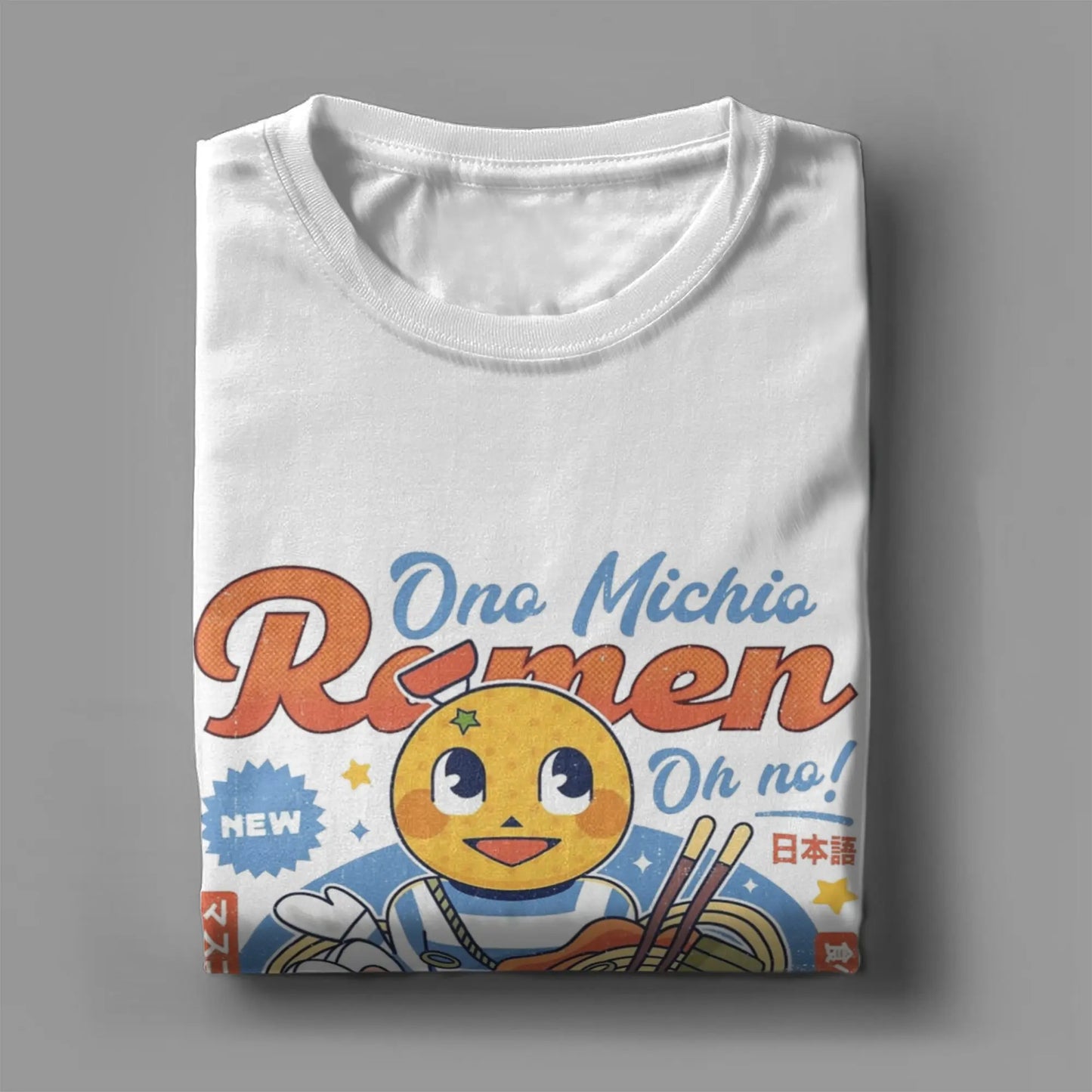 Ono Michio Ramen Yakuza T Shirt Men Pure Cotton Fun T-Shirts Crewneck  Tees Short Sleeve Clothes Gift
