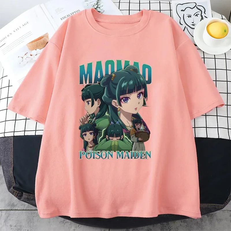 New The Apothecary Diaries Printed T-shirt Women's Personalized Summer Shirt Casual Anime Harajuku Women's Tops