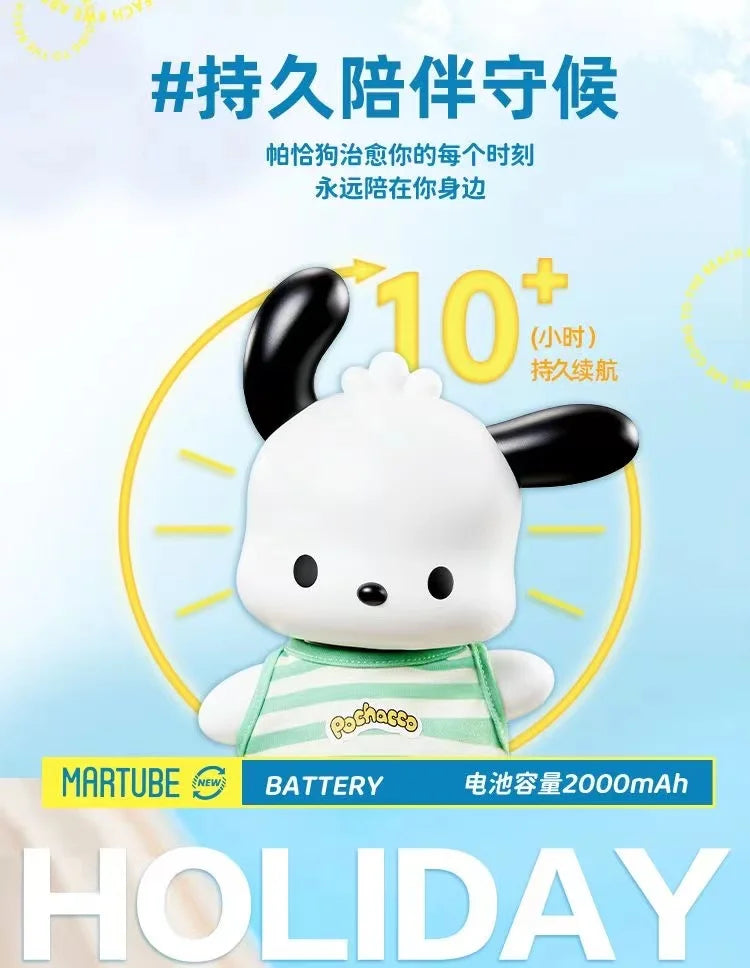 Kawaii Sanrio Pochacco Bluetooth Speaker Cartoon Anime Wireless Speaker Portable Desktop Charging Speaker Decoration Kids Gifts