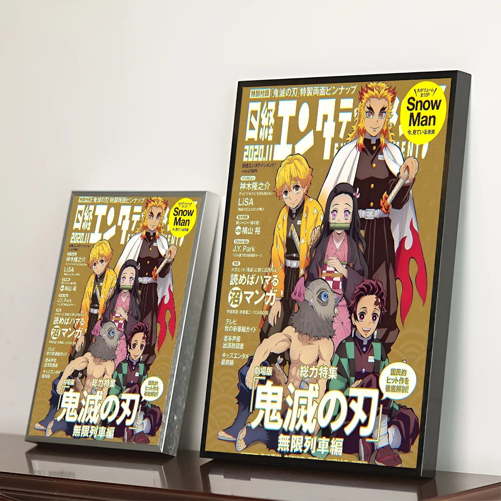 Demon Slayer Good Quality Prints and Posters Waterproof Paper Sticker Coffee House Bar Posters Wall Stickers