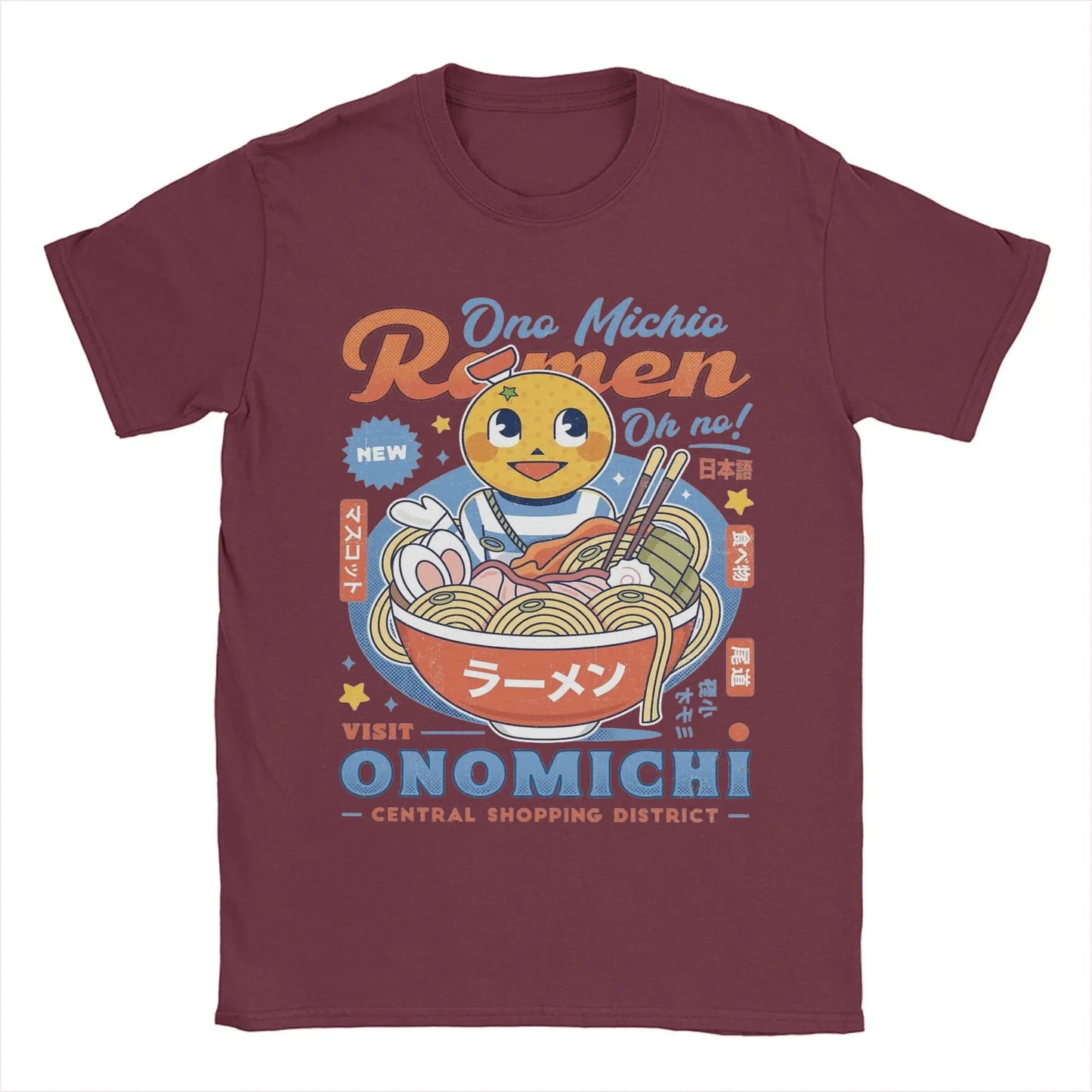 Ono Michio Ramen Yakuza T Shirt Men Pure Cotton Fun T-Shirts Crewneck  Tees Short Sleeve Clothes Gift