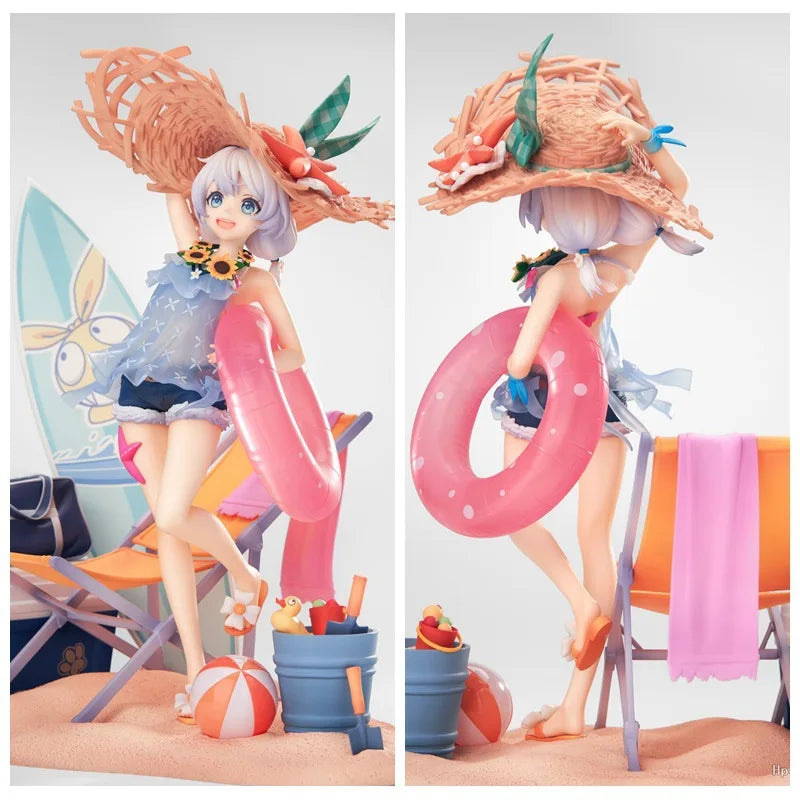 25cm Honkai Impact 3 Theresa Anime Game Beach Beauty Girl Sunset Shallow Shore Boxed Figurine Boy Desktop Decoration Toy Gifts